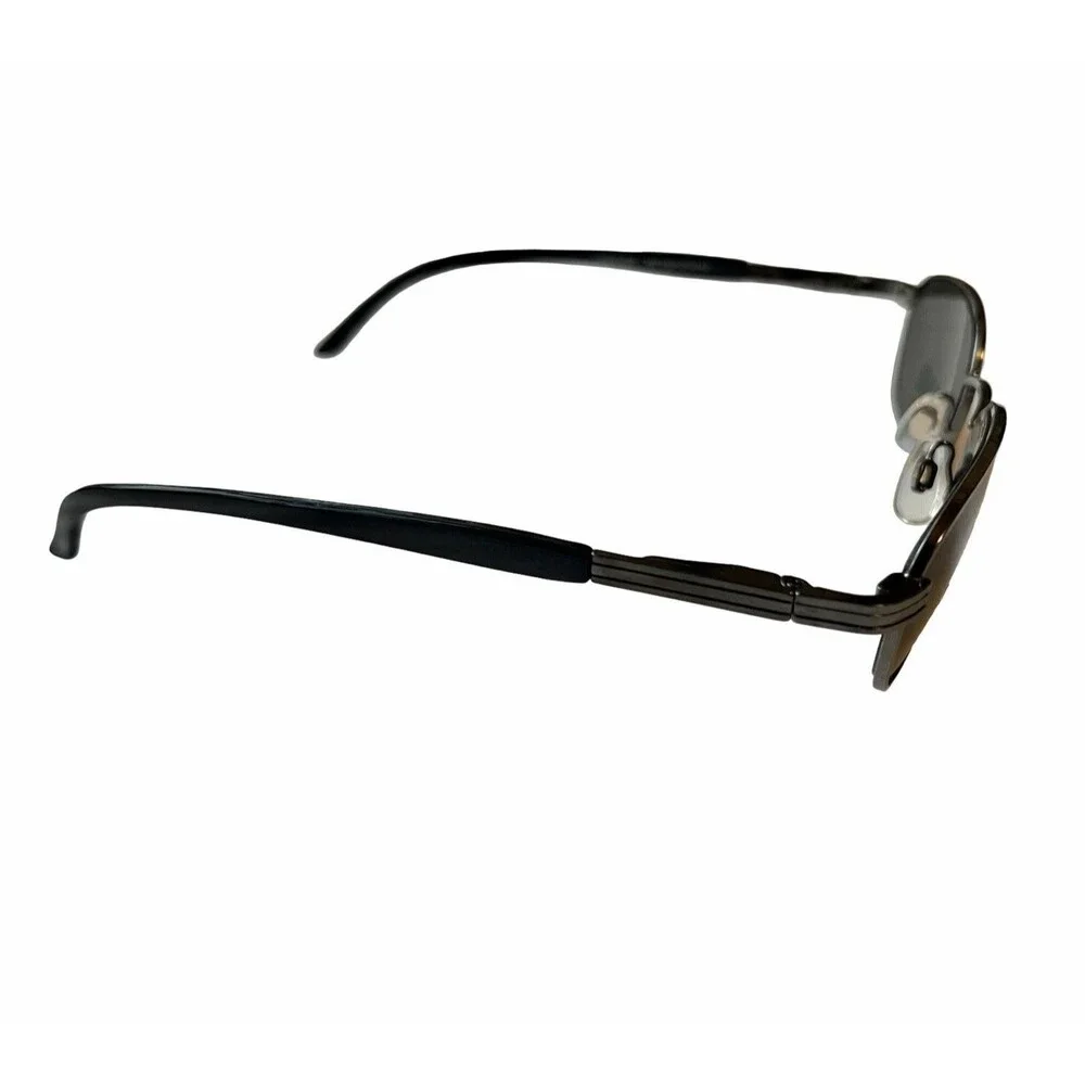 Y2K Rectangle Sunglasses Black Silver Metal Frame Dark Lens UV400 Retro Unisex